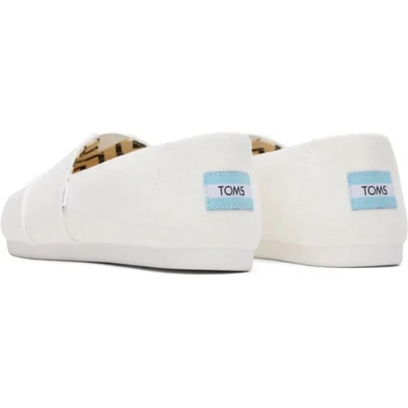 TOMS Recycled Women’s Cotton Canvas Alpargata Slip On Shoes - UK 10 AU 12 US 12 - Picture 2 of 4